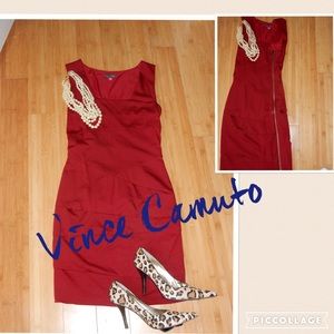 Vince Camuto red fitted dress📍📍📍📍